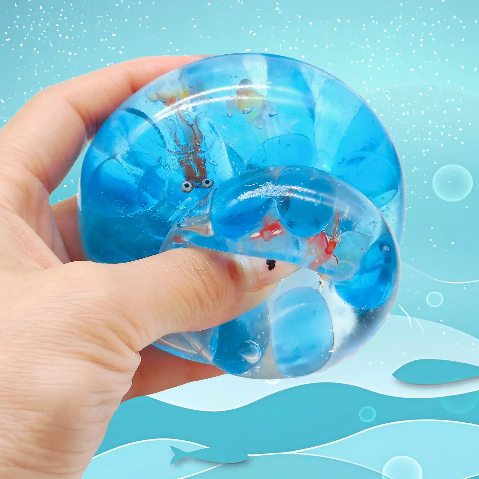 Squishy Sea Animals Stress Ball - Sensory Fidget Toy for Anxiety Relief